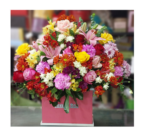 باکس گل ترکیبی رنگی