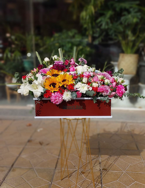 باکس گل بهاری مستطیلی