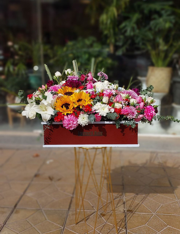 باکس گل بهاری مستطیلی