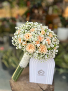 دسته گل عروس طبیعی قزوین